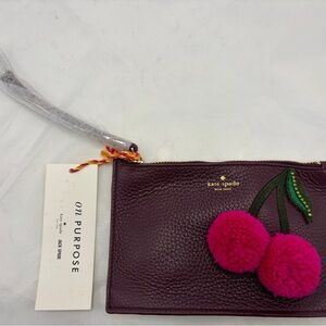 Kate Spade Cherry Leather Wristlet NWT
